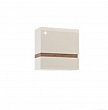 Visící skříňka, bílá extra vysoký lesk HG / dub sonoma tmavý truflový, LYNATET TYP 66