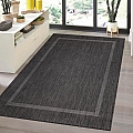 Kusový venkovní koberec Relax 4311 black - Kruh 120 cm