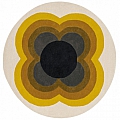 Moderní kruhový koberec Orla Kiely Sunflower Yellow 060006 - kruh 200 - Brink & Campman