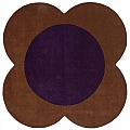 Moderní kusový koberec Orla Kiely Flower Spot chestnut/violet 158401 - kruh 200 - Brink & Campman