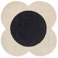Moderní kusový koberec Orla Kiely Flower Spot ecru/black 158409 - kruh 200 - Brink & Campman