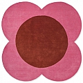 Moderní kusový koberec Orla Kiely Flower Spot pink/red 158400 - kruh 200 - Brink & Campman